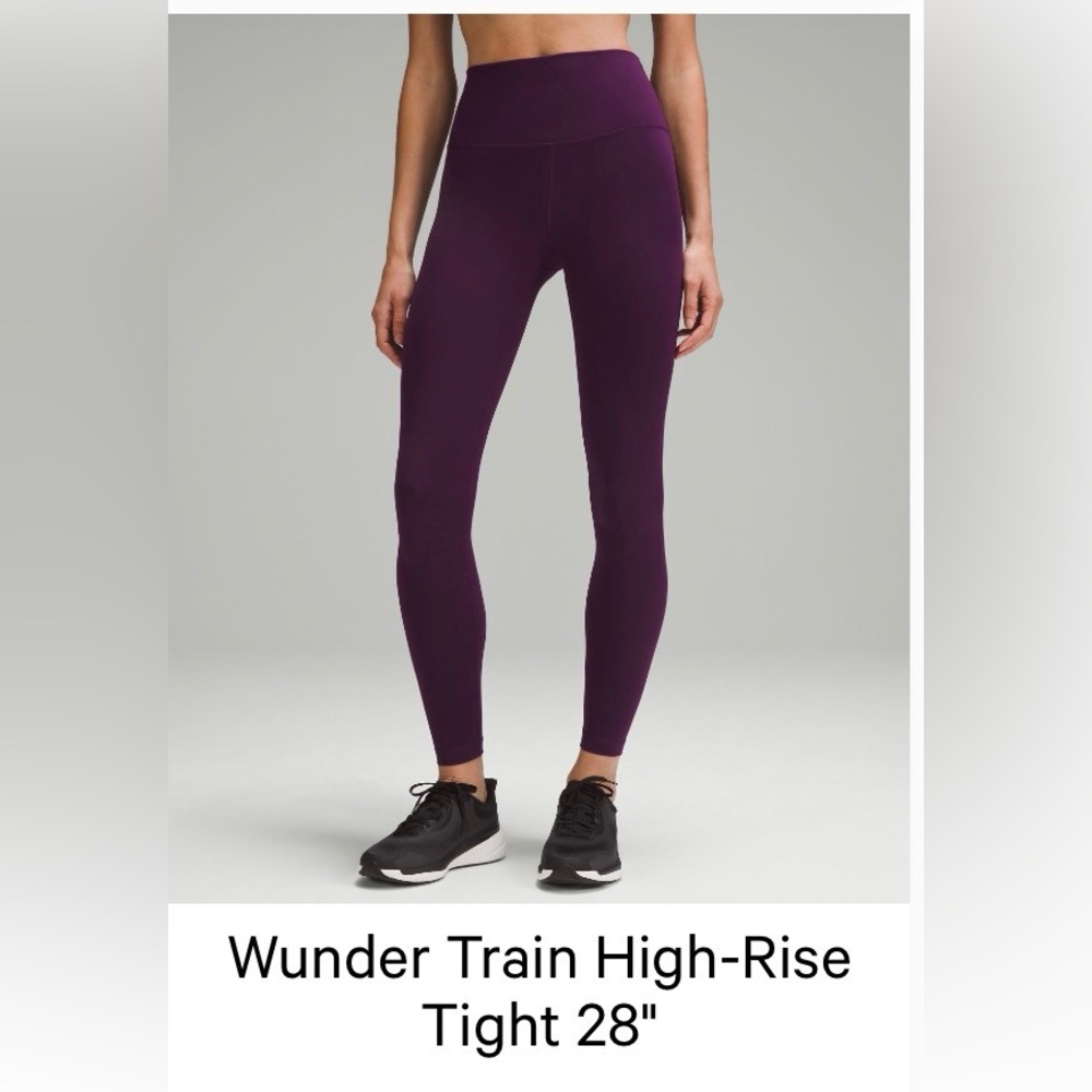 LULULEMON Wunder Train High-Rise Dramatic Magenta Leggings